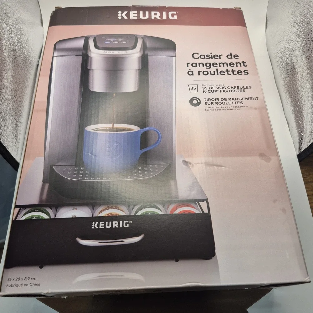 Keurig Rolling 35 K-Cup Storage Drawer Open Box, Never Used.